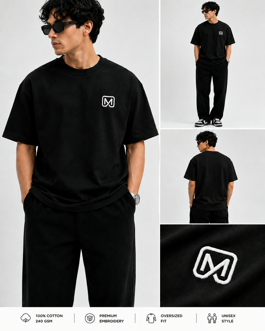 Signature Oversized Tee – Black