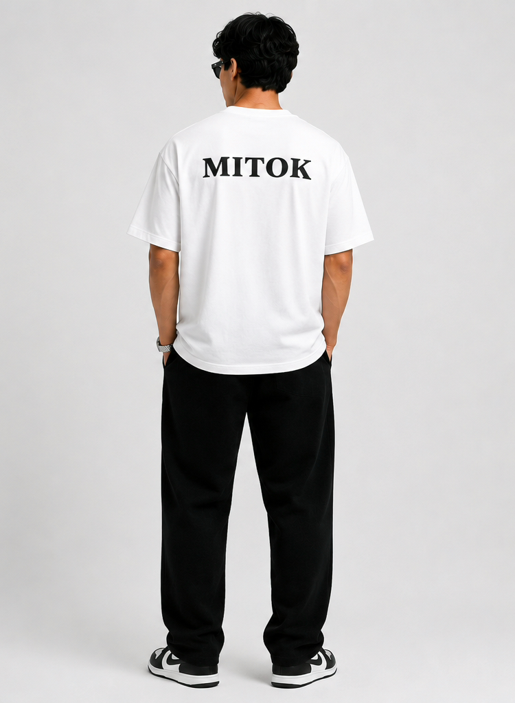 MITOK Signature Oversized Tee-White